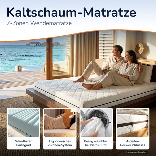 Zonen kaltschaum matratze h2 - matratze,